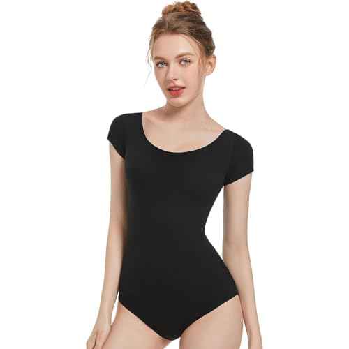 Women's Team Basic Short Sleeve Leotard for ballet Adult Gymnastics Bodysuit dance clothing