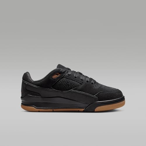 Jordan Flight Court Big Kids' Shoes (HF3333-001, Black/Gum Medium Brown/Varsity Red)