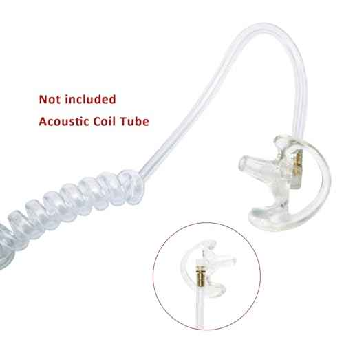 Earpiece for Walkie Talkie Radio Earpiece Replacement Soft Silicone Ear Buds Medium Earmold for Walkie Talkies Air Acoustic Coil Tube Audio Kits (Pack of 4 Pairs)