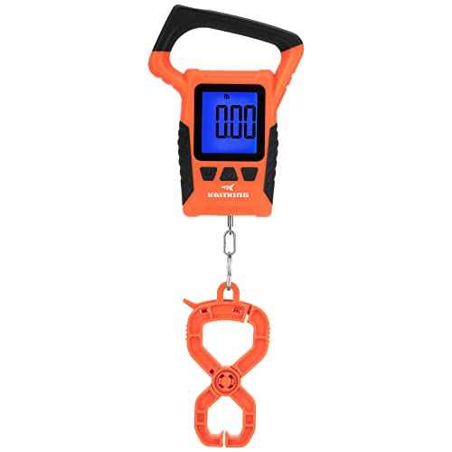 KastKing Fish Scale, WideView Floating Waterproof Digital Scale, 2.5¡± Large LCD Display, 110lb Capacity, Multi-Mode Pound/Ounces & Kilograms, Stores up to 9 Weights, Fishing Gifts for Men