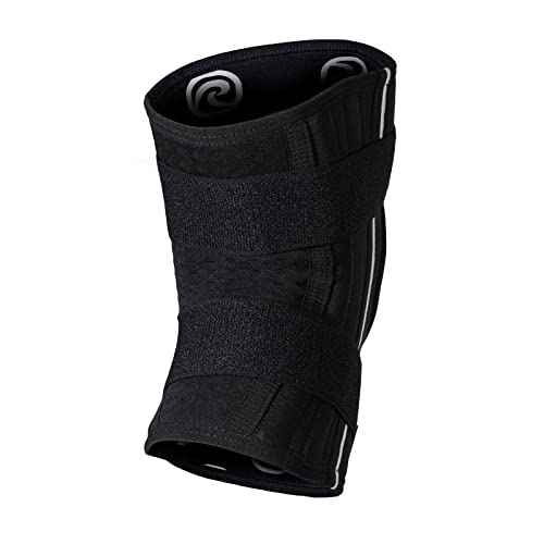 Rehband knee brace sports, 1 piece, 5mm neoprene knee support with patella opening construction, hook and loop fastener for high support & stability