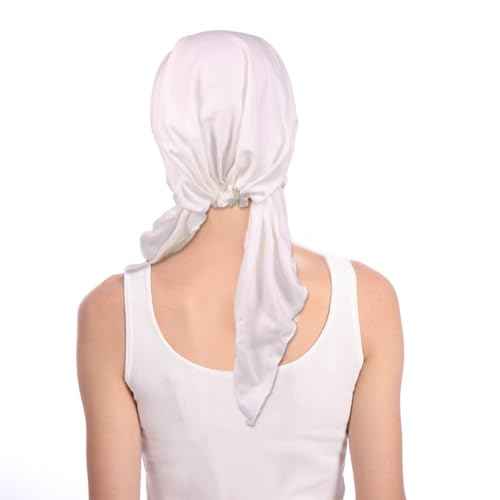 Pre Tied Chemo Head Scarf for Women - Slip On Bandana Headwrap Caps Cancer Turban Sleep Hair Cover Hat