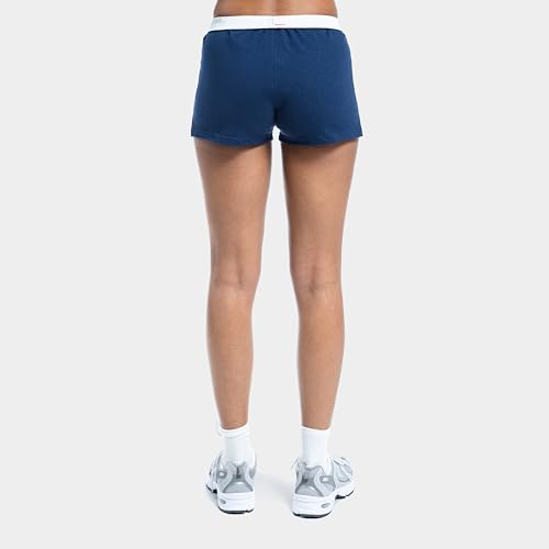 Soffe Women's Cheer Shorts 3-Inch Inseam Athletic Cotton Blend Navy X-Large 2 Pack