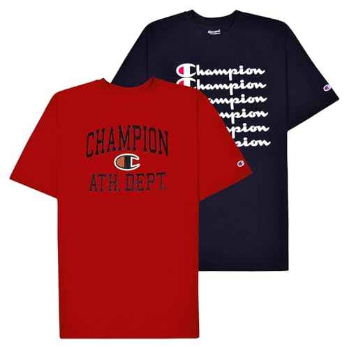 Champion Big and Tall T Shirts for Men ? 2 Pack Graphic Mens Big and Tall Tees
