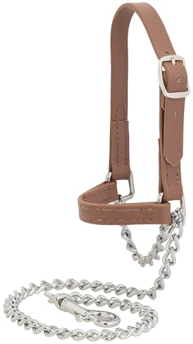 Livestock Adjustable Brahma Webb Goat Halter - Brown, Large
