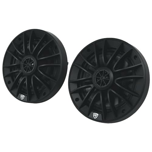 Rockville Pair RM-PREMIUM-65 Black 6.5" Marine Boat Speakers, 600W Peak/150W RMS, 4-Ohm, Crisp Audio, Waterproof Design, High-Power Handling for Boats and Outdoor Vehicles
