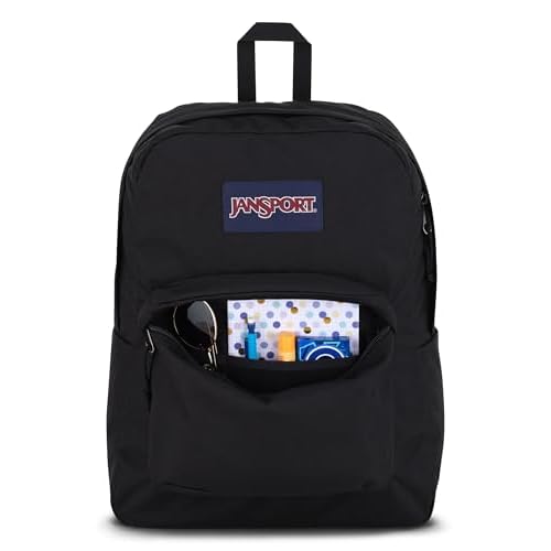 JanSport SuperBreak One Backpacks - Durable, Lightweight Bookbag with 1 Main Compartment, Front Utility Pocket with Built-in Organizer - Premium Backpack, Black