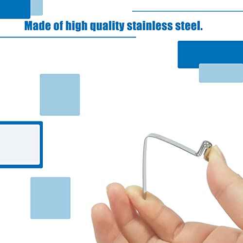 AuRiver 25 PCS Tent Pole Clips Stainless Steel Kayak Paddle Spring Snap Clips Tent Pole Push Button Spring Clips Locking Pin for Camping Kayak Paddle Tent Pole