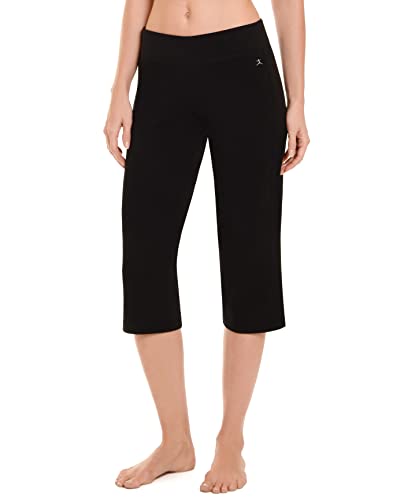Danskin Women's Sleek Fit Yoga Crop Pants - Large Black