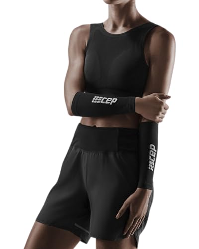 Forearm Compression Sleeves for Men & Women - Black/Grey, Support & Recovery Pair