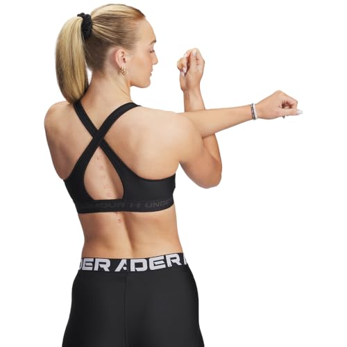 Under Armour Women's Crossback Mid Impact Sports Bra XX-Large Black Jet Gray