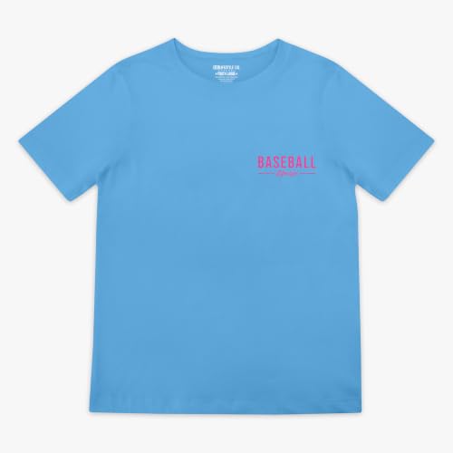 Youth Baseball Graphic T-Shirt Cotton Candy Blue Medium - Boys' Sports Tee