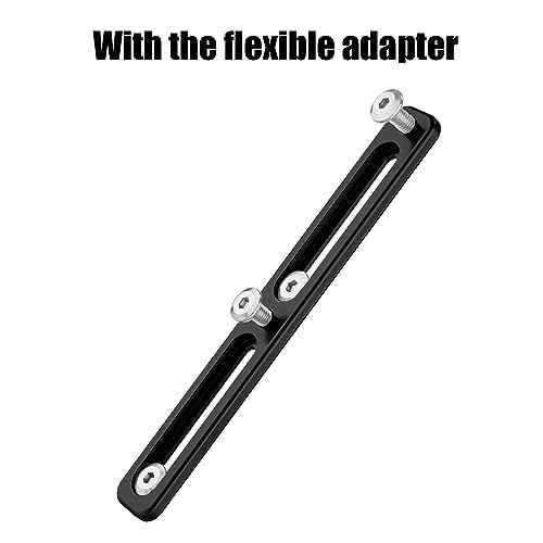 Bike Bottle Cage Adapter, Bicycle Bottle B-RAD Mounting Base Aluminum Alloy Adjustable Alt Position Cage Mounts Water Bottle Cage Mount Brackets for MTB Road Mountain Bike (2 Slot, Black)