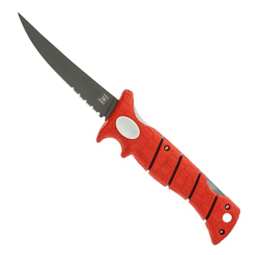 BUBBA 5 Inch Lucky Lew Folding Fillet Knife - Compact Non-Slip Handle, Stainless Steel Blade