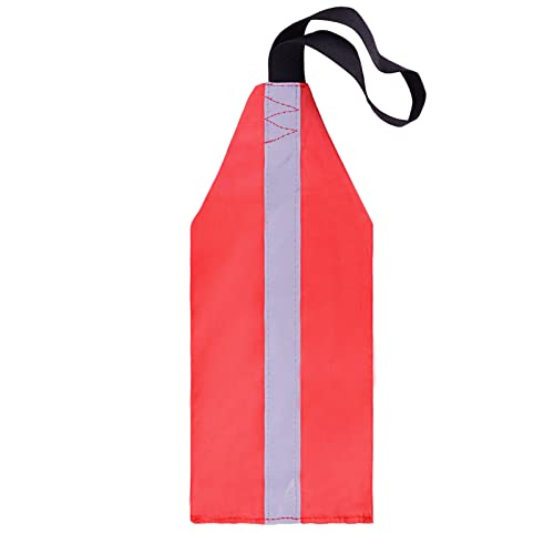 Red Kayak Safety Flag 14 Inch Waterproof Reflective Travel Warning Flag