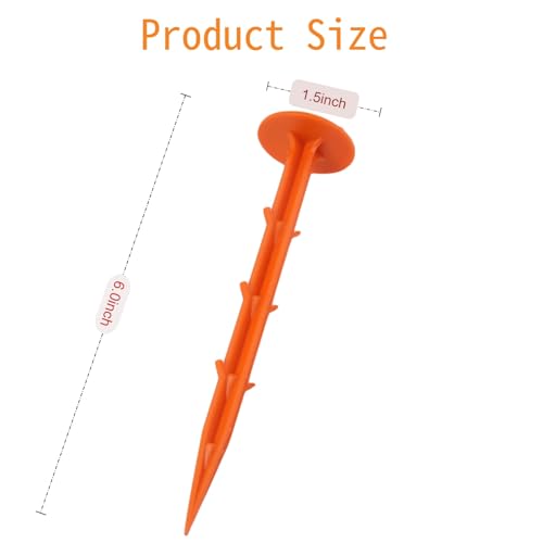 Property Line Markers - Plastic Survey Stakes 20 Pcs, Durable Orange Ground Markers