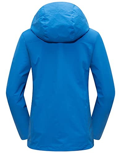 Diamond Candy Women's 3-in-1 Winter Jacket Waterproof Rain Coat with Hood & Fleece Lining