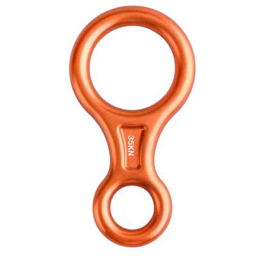 Azarxis 35 kN 50 kN Climbing Rescue Figure 8 Descender Large Bent-Ear Rigging Plate Heavy Duty & High Strength Rappel Device Equipment for Rappelling Belaying Tree Climbing Aerial Silks Rigging