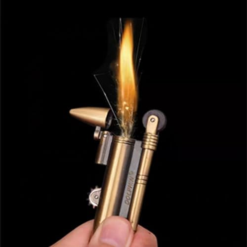 Antique Brass Rope Lighter - Windproof Metal Shepherd's Survival Camping Tool