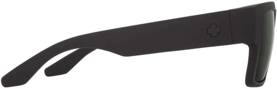 Spy Optic Cyrus Sunglasses Soft Matte Black with Happy Gray Green Polarized Lens + Case