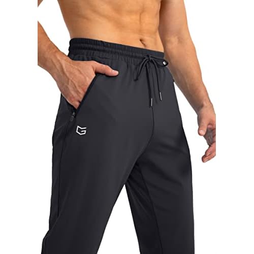 G Gradual Men's Sweatpants with Zipper Pockets Tapered Joggers for Men Athletic Pants for Workout, Jogging, Running