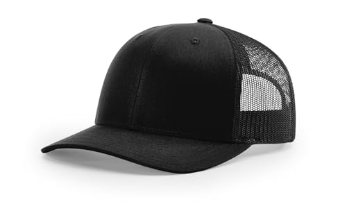 Trucker Hat Structured Cap - Richardson 112 Classic Adjustable Black One Size