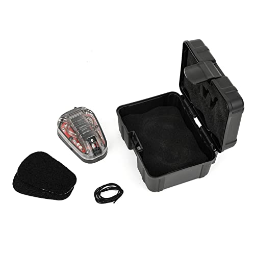 Tactical Helmet Light with 4 Lighting Modes Visible LED and IR - BK-RED Variation