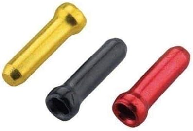 Jagwire Cable End Crimps 1.8 mm Gold, Black, Red, 30ea (1 Pack)