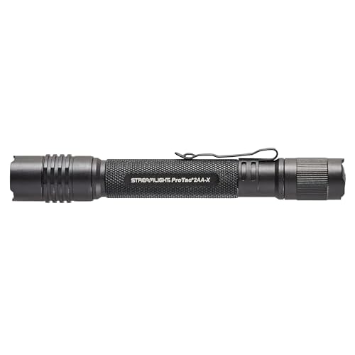 Streamlight 88033 ProTac 2AA-X 270-Lumen Multi-Fuel Personal Carry Tactical Flashlight with Alkaline Batteries, Black