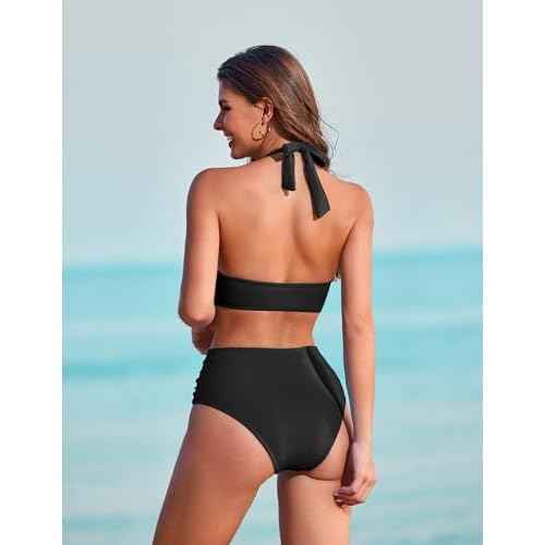 AI'MAGE Tummy Control Bikini Set for Women High Waisted Bathing Suits 2 Piece Swimsuits for Women 2025