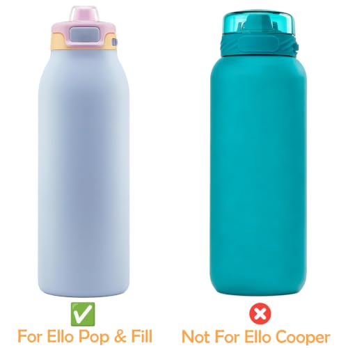 9.1 Inch Metal Straw Replacement for Ello Pop & Fill 40 oz Water Bottle - Pack of 6