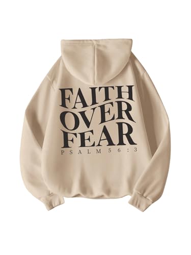RoseSeek Women's Oversized Letter Print Hoodie Long Sleeve Sweatshirt