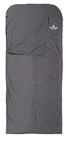 Teton Sleeping Bag Liner XL Cotton - 87" x 36" Travel & Camping Sheet Set