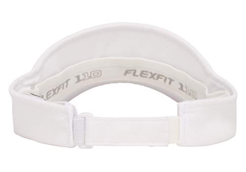 Flexfit Men’s 110 Visor - White Adjustable Sports Hat for Men