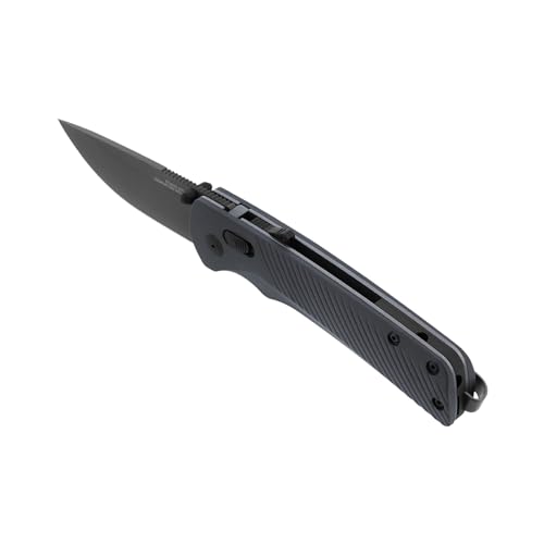 SOG Flash AT Daily Carry Ambidextrous Straight Pocket Folding Knives, Ergonomic Handle & Deep-Carry Clip, D2 Steel Blade