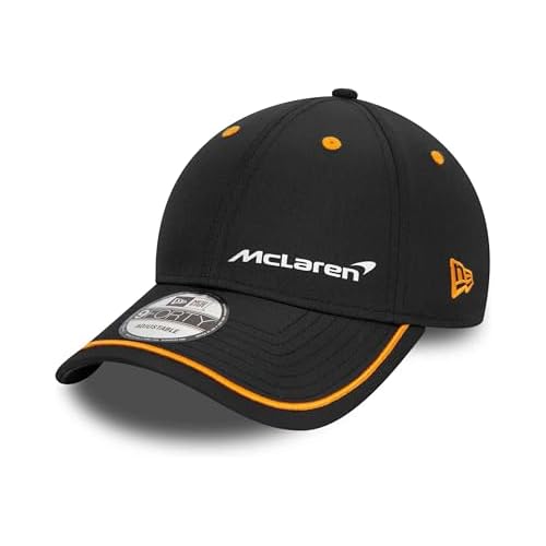 New Era Men's 940 Mclaren Automotive Contrast Piping 9Forty Baseball Cap Black, BLACK, osz