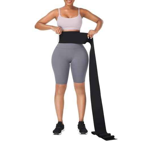 FeelinGirl Waist Trainer for Women Bandage Wrap Trimmer Belt Long Torso Tummy Wraps Belly Body Shaper Waist Trimmer Belt