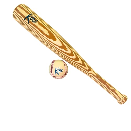 Kore Foam Baseball + Baseball Bat Set for Indoor Outdoor Play – Plain Variation