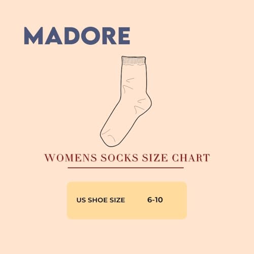 Madore 100% Merino Wool Socks for Women - Womens Men Australia Soft Comfy Ski Warm Boot Outdoor Hiking Outfit