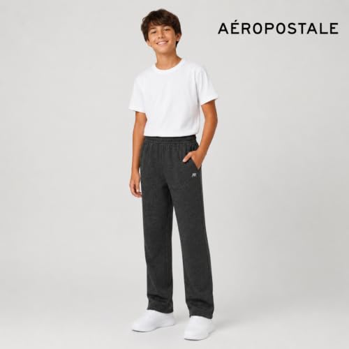 Boys Active Sweatpants 3-Pack - Black, Grey Heather & Charcoal - Athletic Joggers for Kids & Teens