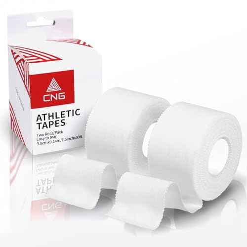 Athletic Tape,2 Pack White Cotton Elastic Sports Tape,Very Strong Easy Tear No Sticky Residue Tape for Ankle, Wrist, and Injury Taping,Suitable for Climbing, Basketball,Boxing£¨1.5in*10yd£©