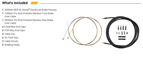 Jagwire Mountain Brake Cable Kit - Stealth Black, Kevlar Reinforced, 3m Length