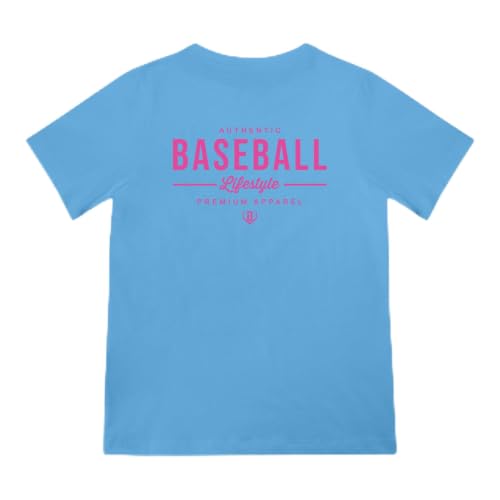 Youth Baseball Graphic T-Shirt Cotton Candy Blue Medium - Boys' Sports Tee