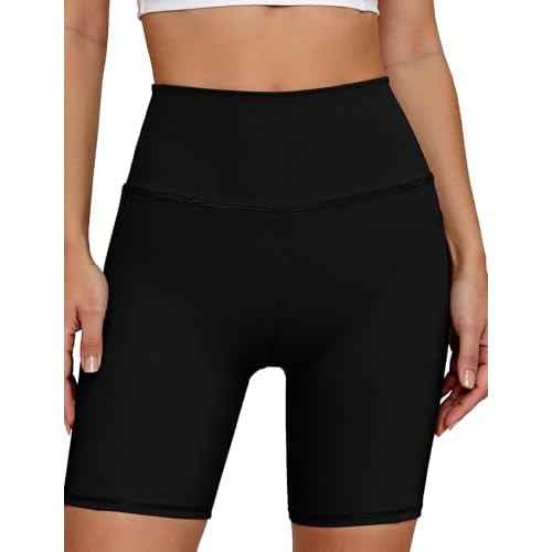 Womens 8"/ 5"/ 3" Biker Shorts Yoga Workout High Waist Gym Cycling Running Spandex Volleyball Shorts with Pocket