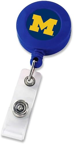 Michigan Wolverines NCAA Badge Reel - Retractable ID Holder for Fans