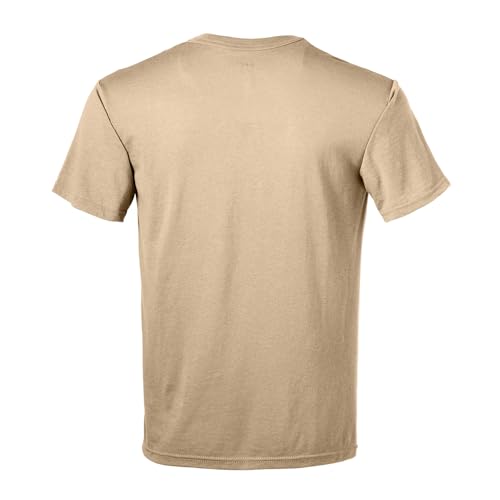 Soffe Men's Military Short Sleeve T-Shirt - Small / Sand - 3 Pack