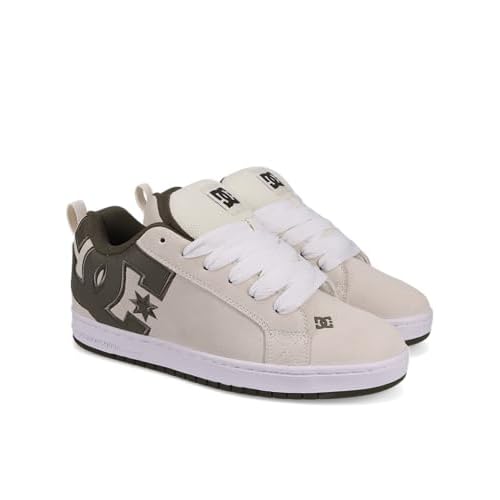 DC Shoes Men's Court Graffik SE Skate Sneaker White/Olive