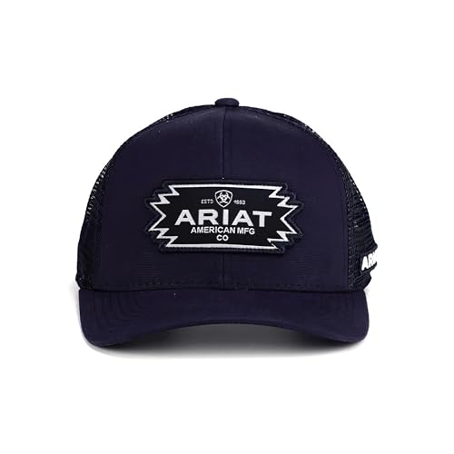 Men's Navy Cap with Embroidered Patch - One Size