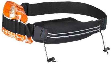 Triathlon Race Belt Running Bib Holder - One Size, Black, Neoprene - Reflective Waterproof Running Fanny Pack & Phone Holder with Number Belt - No-Bounce Secure Waist Pack