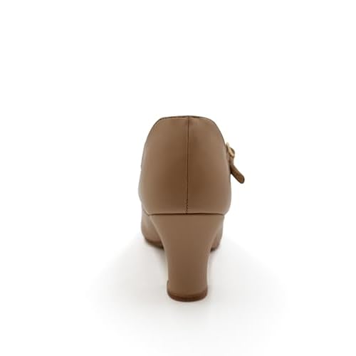 Capezio Jr. Footlight T-Strap Character Shoe, Caramel, 14 W